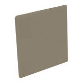 Color Collection Matte Cocoa 4-1/4 in. x 4-1/4 in. Ceramic Surface Bullnose Corner Wall Tile-DISCONTINUED