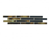 Fashion Accents Umber 3 in. x 12 in. x 8 mm Illumini Mosaic Accent Wall Tile