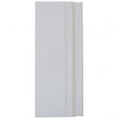White Thassos 5 in. x 12 in. Marble Base Molding Floor and Wall Tile