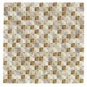 Nevada Sand 12 in. x 12 in. x 8 mm Glass Marble Mosaic Wall Tile