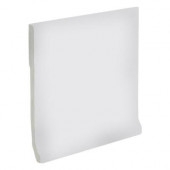 Color Collection Matte Tender Gray 4-1/4 in. x 4-1/4 in. Ceramic Stackable Cove Base Wall Tile-DISCONTINUED