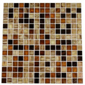Lima Bean 13 in. x 13 in. x 4 mm Stained Glass Mosaic Floor and Wall Tile