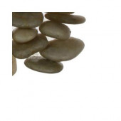 3D Pebble Rock Beige Stacked Marble Mosaic Floor and Wall Tile - 6 in. x 6 in. Tile Sample-DISCONTINUED