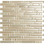 Brushstrokes Chiarro-1502-S Strips Mosaic Glass 12 in. x 12 in. Mesh Mounted Tile (5 sq. ft.)