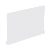 Color Collection Matte Tender Gray 4 in. x 6 in. Ceramic Right Cove Base Corner Wall Tile-DISCONTINUED