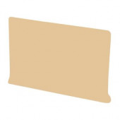 Color Collection Bright Camel 4 in. x 6 in. Ceramic Left Cove Base Corner Wall Tile-DISCONTINUED