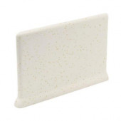Color Collection Bright Gold Dust 4 in. x 6 in. Ceramic Right Cove Base Corner Wall Tile-DISCONTINUED