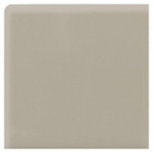 Semi-Gloss Architectural Gray 2 in. x 2 in. Bullnose Corner Wall Tile-DISCONTINUED