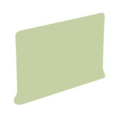 Collection Matt Spring Green 4-1/4 in.x6 in. Ceramic Right Cove Base Corner Wall Tile(0.1667 sq.ft./Piece)-DISCONTINUED