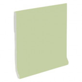 Color Colelction Matte Spring Green 4-1/4 in. x 4-1/4 in. Ceramic Stackable Cove Base Wall Tile-DISCONTINUED