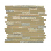 Canyon View Quartz Pencil 12 in. x 12 in. Glass Wall & Floor Tile
