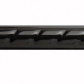 Bright Black 7/8 in. x 6 in. Ceramic Rope Liner Bar Tile