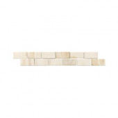 San Michele Crema 2 in. x 12 in. Glazed Porcelain Floor Decorative Accent Floor and Wall Tile