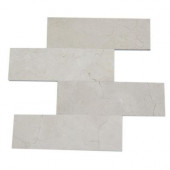 Crema Marfil 4 in. x 12 in. Marble Floor and Wall Tile