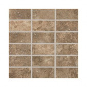 San Michele Moka Cross-Cut 12 in. x 12 in. x 8mm Porcelain Mosaic Floor/Wall Tile (8.71 sq. ft / case)-DISCONTINUED
