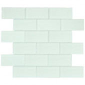 Siberian Gloss 11.625 in. x 12.625 in. x 8 mm Glass Mosaic Wall Tile