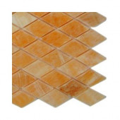 Honey Onyx Diamond Marble Floor and Wall Tile - 6 in. x 6 in. Tile Sample-DISCONTINUED