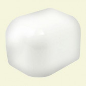 Color Collection Matte Snow White 2 in. x 2 in. Ceramic Sink Rail Corner Wall Tile-DISCONTINUED