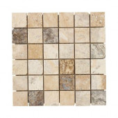 Toscano 12 in. x 12 in. x 8 mm Travertine Mosaic Floor/Wall Tile