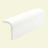 Color Collection Matte Snow White 2 in. x 6 in. Ceramic Sink Rail Wall Tile