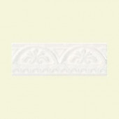 Fashion Accents White Arches 3 in. x 8 in. Ceramic Listello Wall Tile