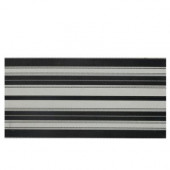 Identity Gray/Black Fabric 12 in. x 24 in. Porcelain Decorative Accent Floor and Wall Tile-DISCONTINUED