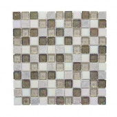 Fall Opal Cut-Edge 12 in. x 12 in. x 6 mm Glass Quartzite Mosaic Wall Tile