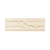 Polaris Gloss Almond 4 in. x 12 in. Glazed Ceramic Geo Deco Wall Tile-DISCONTINUED