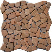 Tan Flat Pebbles 16 in. x 16 in. Marble Floor & Wall Tile-DISCONTINUED