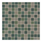 Maracas Everglades Blend 12 in. x 12 in. 8mm Frosted Glass Mesh Mount Mosaic Wall Tile (10 sq. ft. / case)-DISCONTINUED