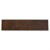 Terra Antica Rosso 3 in. x 12 in. Porcelain Surface Bullnose Floor and Wall Tile