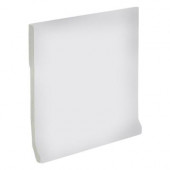 Color Collection Bright Tender Gray 4-1/4 in. x 4-1/4 in. Ceramic Stackable Cove Base Wall Tile-DISCONTINUED