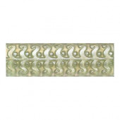 Cristallo Glass Peridot 3 in. x 8 in. Perennial Glass Accent Wall Tile