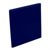 Color Collection Bright Cobalt 4-1/4 in. x 4-1/4 in. Ceramic Surface Bullnose Corner Wall Tile-DISCONTINUED
