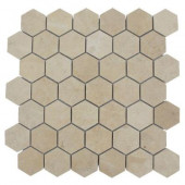Jer Gold Hexagon 12 in. x 12 in. Polished Natural Stone Floor and Wall Tile-DISCONTINUED