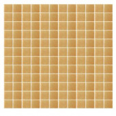 Spongez S-Light Brown-1409 Mosaic Recycled Glass 12 in. x 12 in. Mesh Mounted Floor & Wall Tile (5 sq. ft.)