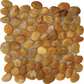 Yellow Pebbles 12 in. x 12 in. Polished Quartzite Floor and Wall Tile (10 sq. ft. / case)