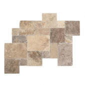 Travertine Andes Gray Paredon Pattern Floor and Wall Tile Kit (6 sq. ft / case)