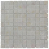 Mother Of Pearl Castel Del Monte White 12 in. x 12 in. x 8 mm Mosaic Floor and Wall Tile