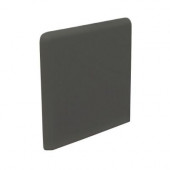 Color Collection Bright Dark Gray 3 in. x 3 in. Ceramic Surface Bullnose Corner Wall Tile-DISCONTINUED
