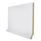 Matte Tender Gray 3-3/4 in. x 6 in. Ceramic Stackable Right Cove Base Corner Wall Tile-DISCONTINUED