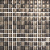 Brushstrokes Grigio-1504 Mosaic Glass Mesh Mounted - 4 in. x 4 in. Tile Sample-DISCONTINUED