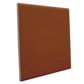Color Collection Bright Copper 6 in. x 6 in. Ceramic Surface Bullnose Wall Tile-DISCONTINUED