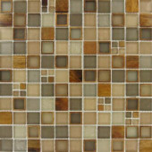 Manhattan Blend Glass Mesh-Mounted Mosaic Wall Tile