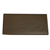 Contempo 3 in. x 6 in. Khaki Frosted Glass Tile-DISCONTINUED