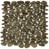 3D Pebble Rock Beige 12 in. x 12 in. Marble Mosaic Floor and Wall Tile-DISCONTINUED