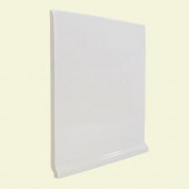Color Collection Matte Snow White 6 in. x 6 in. Ceramic Stackable Left Cove Base Corner Wall Tile-DISCONTINUED