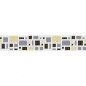 Scatter Heritage Border 117.5 in. x 4 in. Glass Wall and Light Residential Floor Mosaic Tile