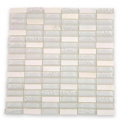 Contempo Condensation Blend 1/2 in. x 2 in. Glass Tile Sample