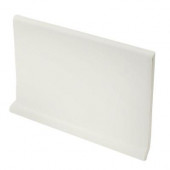 Color Collection Matte Bone 4 in. x 6 in. Ceramic Cove Base Wall Tile-DISCONTINUED